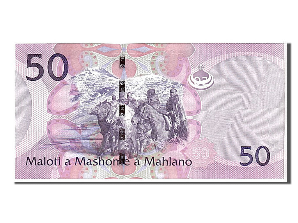 Banknot, Lesotho, 50 Maloti, 2010, KM:23, UNC(65-70)