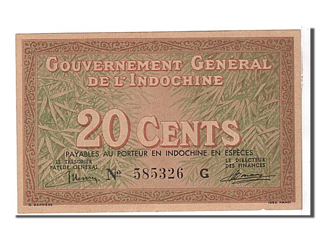 Banknote, French Indochina, 20 Cents, 1939, KM:86a, UNC(63)