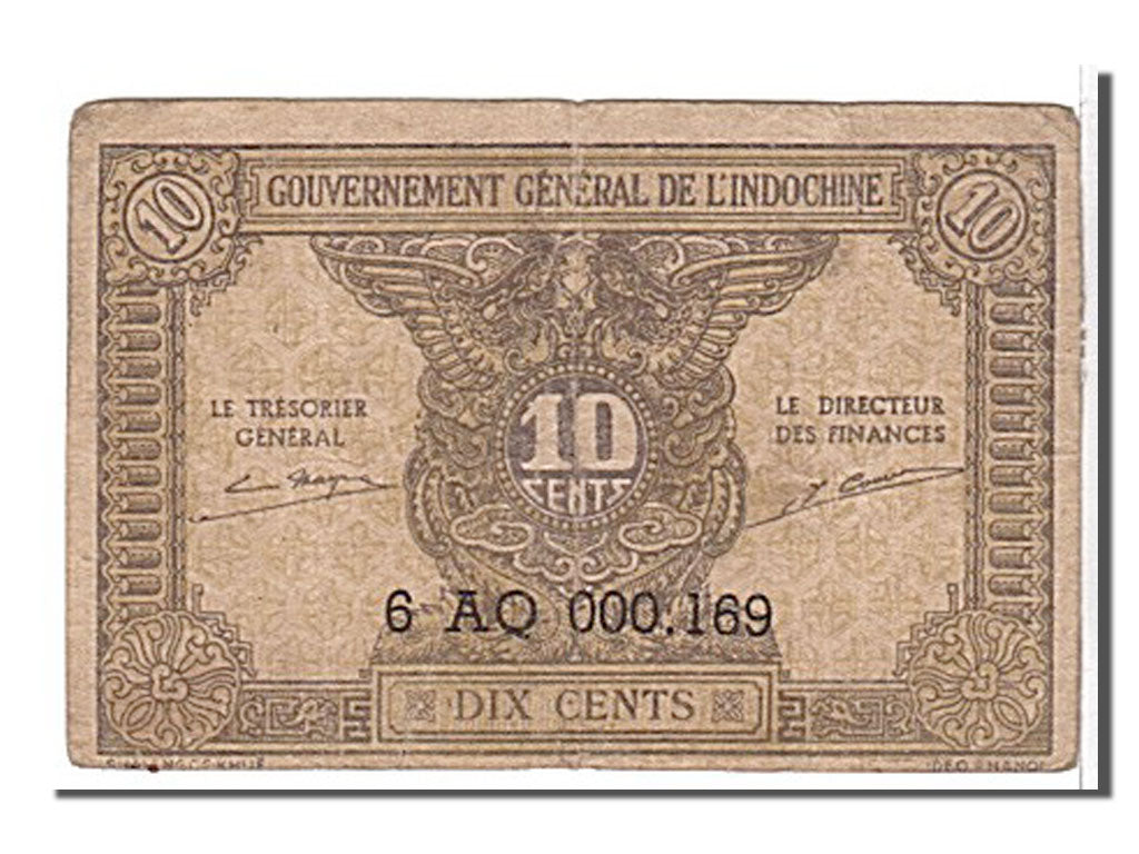 Indochina, 10 Cents, 1942, EF(40-45), 6AQ000169