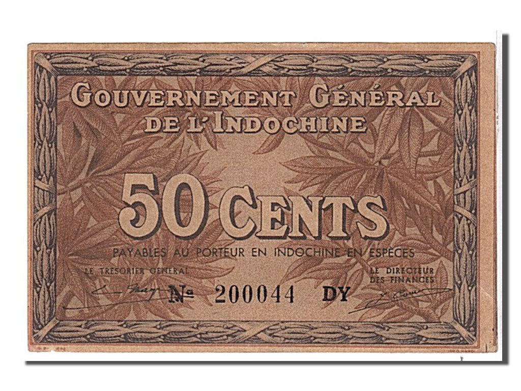 Indocina francese, 50 Cents, 1939, KM:87d, SPL-