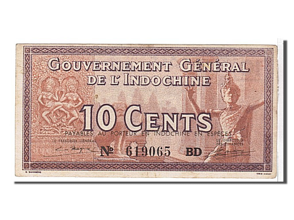 Banknote, French Indochina, 10 Cents, 1939, UNC(63)