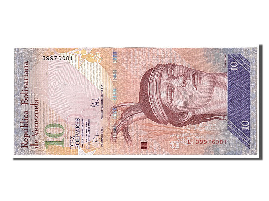 Venezuela, 10 Bolívares, 2009, KM #90b, UNC(65-70), L39976081