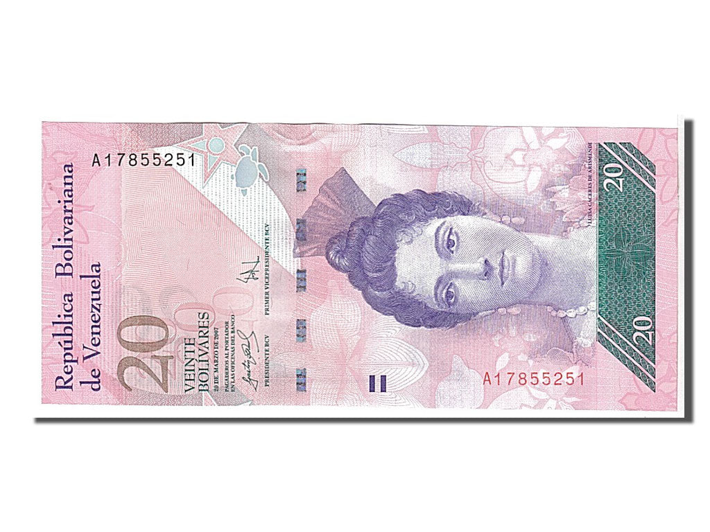 Banknote, Venezuela, 20 Bolivares, 2007, UNC(65-70)