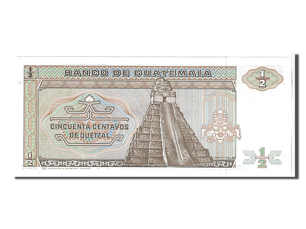 Guatemala, 1/2 Quetzal, 1987, KM #98, UNC(65-70), A4048851D