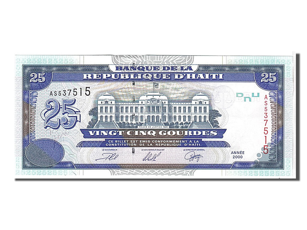 Billete, 25 Gourdes, 2000, Haití, KM:266a, UNC