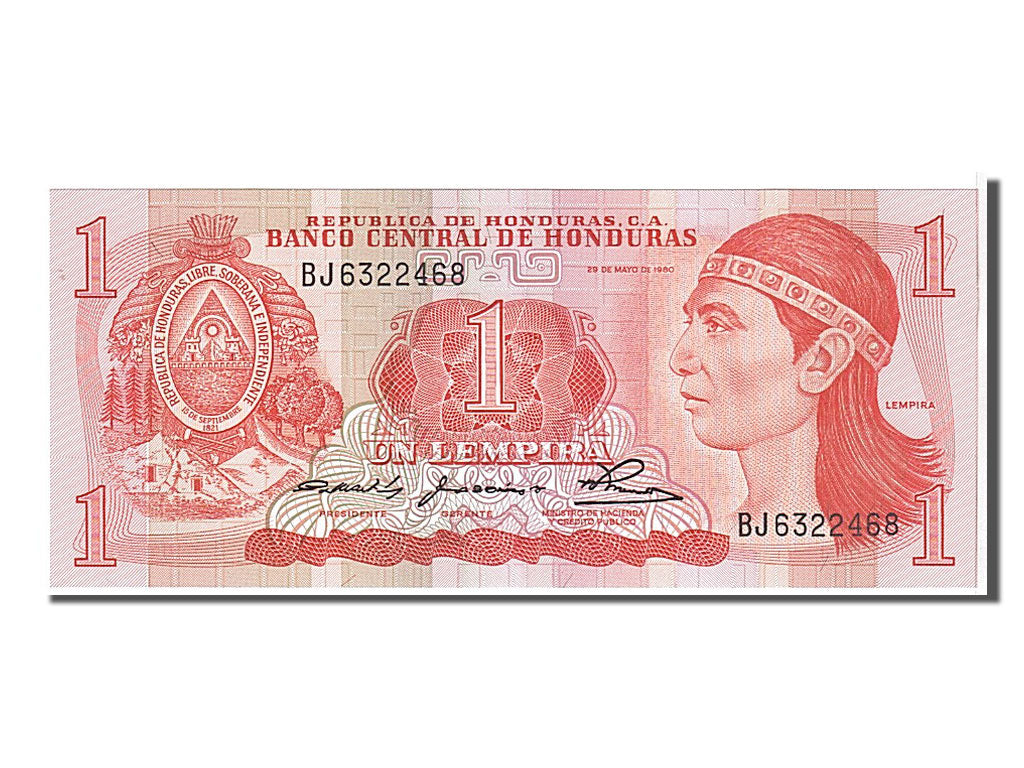 Banknote, Honduras, 1 Lempira, 1980, UNC(65-70)