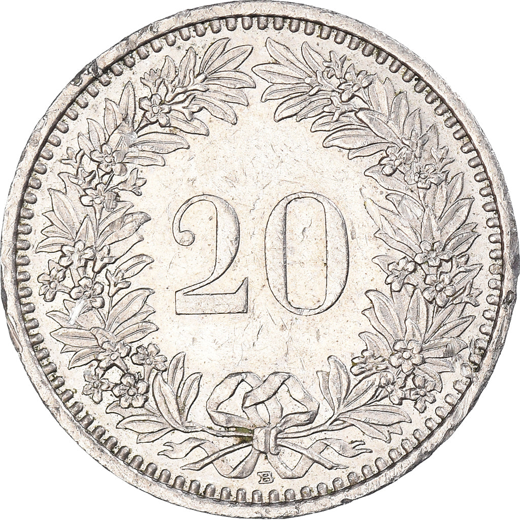 Moneda, Suiza, 20 Rappen, 1987