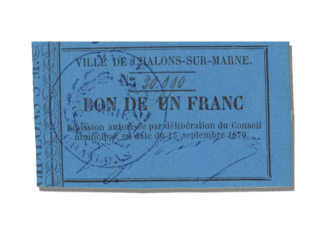 Banknote, 1 Franc, 1870, France, UNC(65-70)