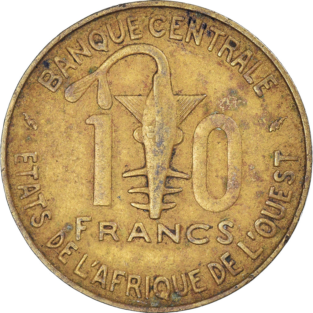 Moneda, Estados del África Occidental, 10 Francs, 1975