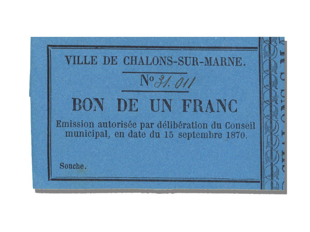 Banknote, 1 Franc, 1870, France, UNC(65-70)