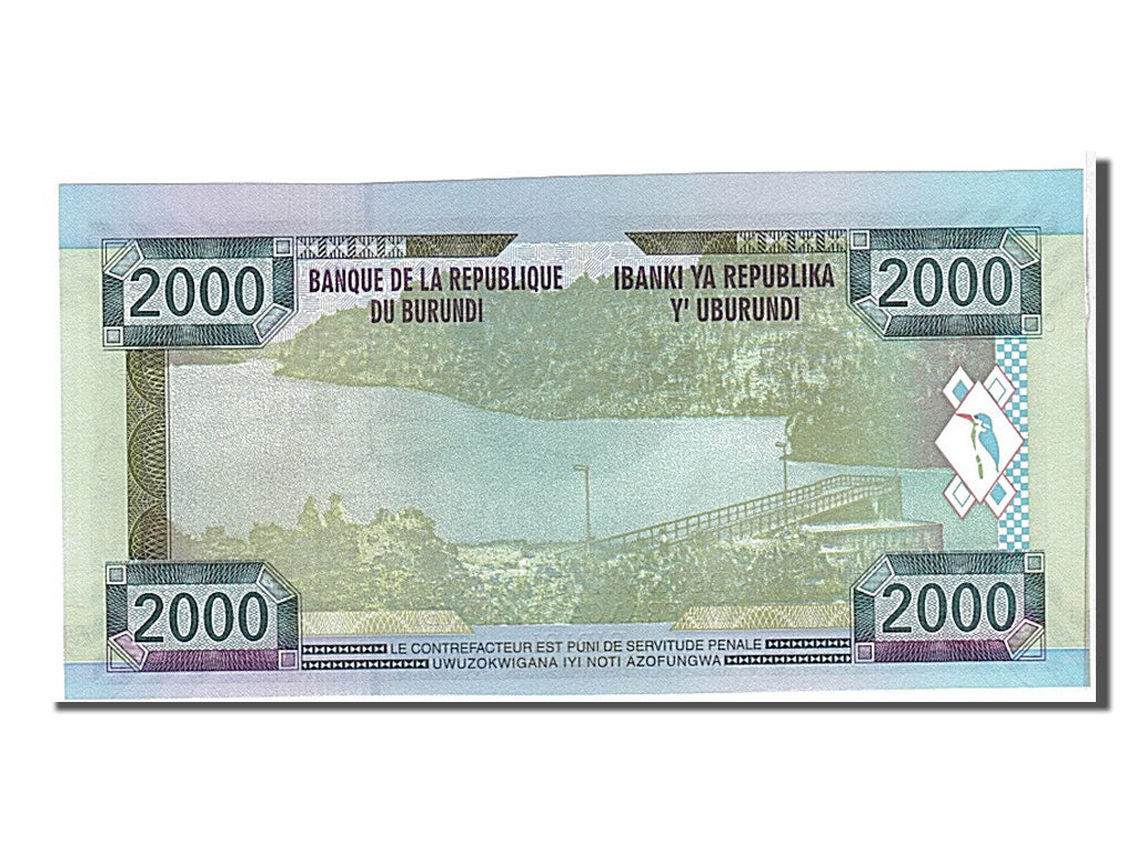 Banknote, Burundi, 2000 Francs, 2008, KM:47, UNC(65-70)