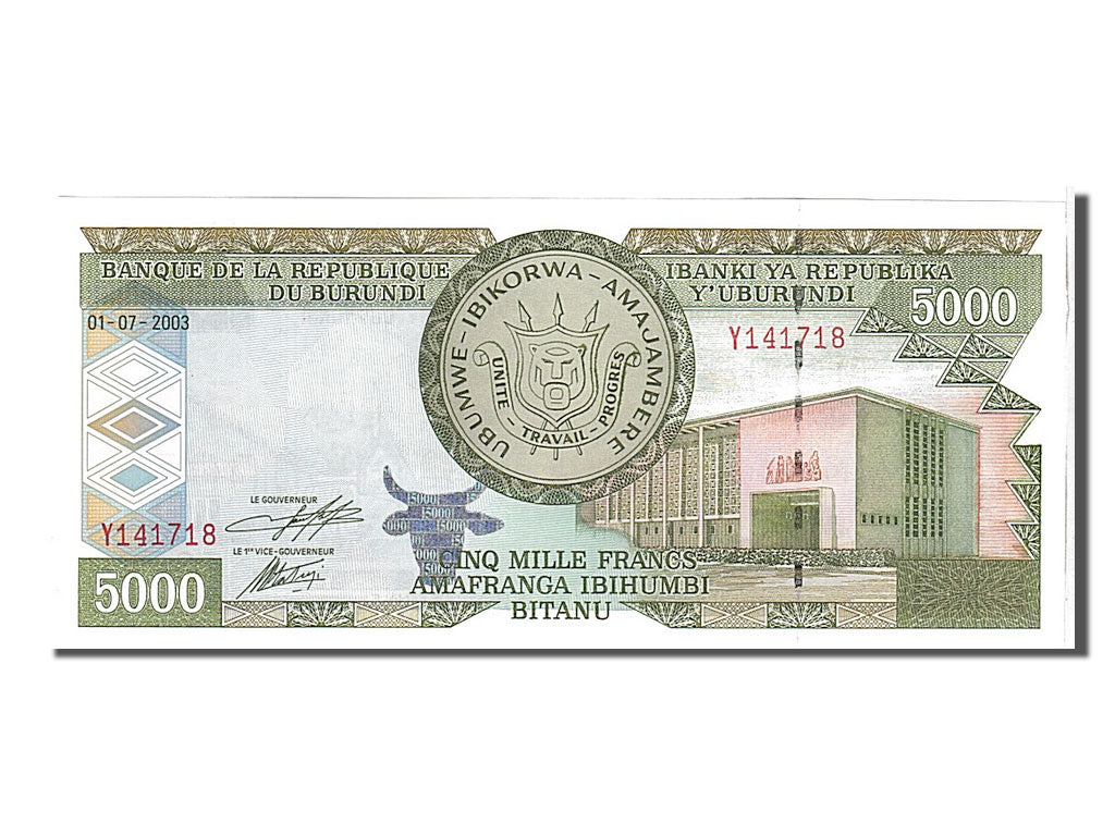 Biljet, Burundi, 5000 Francs, 2003, 2003-07-01, KM:42b, NIEUW