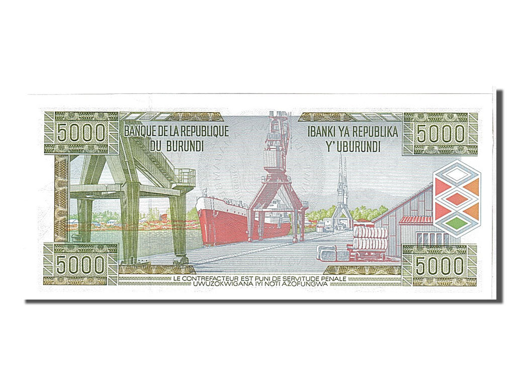 Biljet, Burundi, 5000 Francs, 2003, 2003-07-01, KM:42b, NIEUW