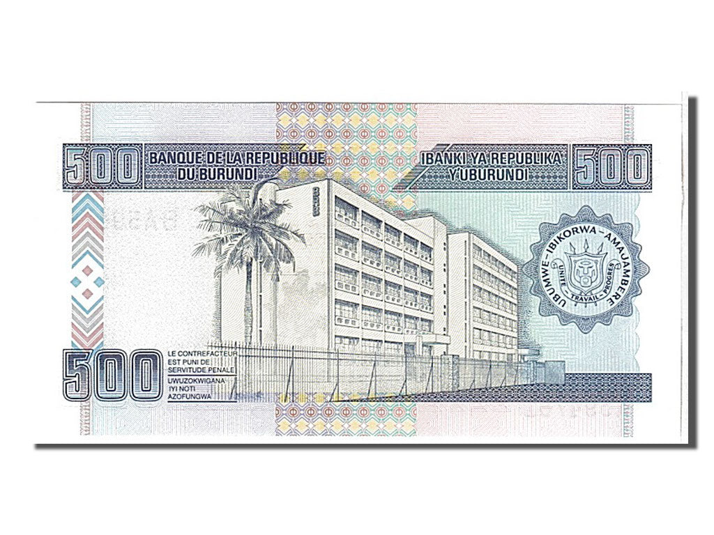 Burundi, 500 Francs, 2009, KM #38e, UNC(65-70), BA594781