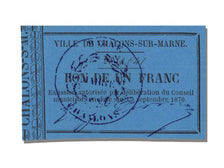 FRANCE, Ch&acirc;lons-Sur-Marne, 1 Franc, 1870, 1870-09-15, UNC(65-70), Jérémie 