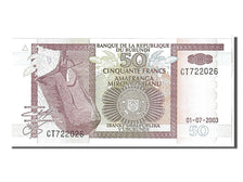 Biljet, Burundi, 50 Francs, 2003, KM:36d, NIEUW