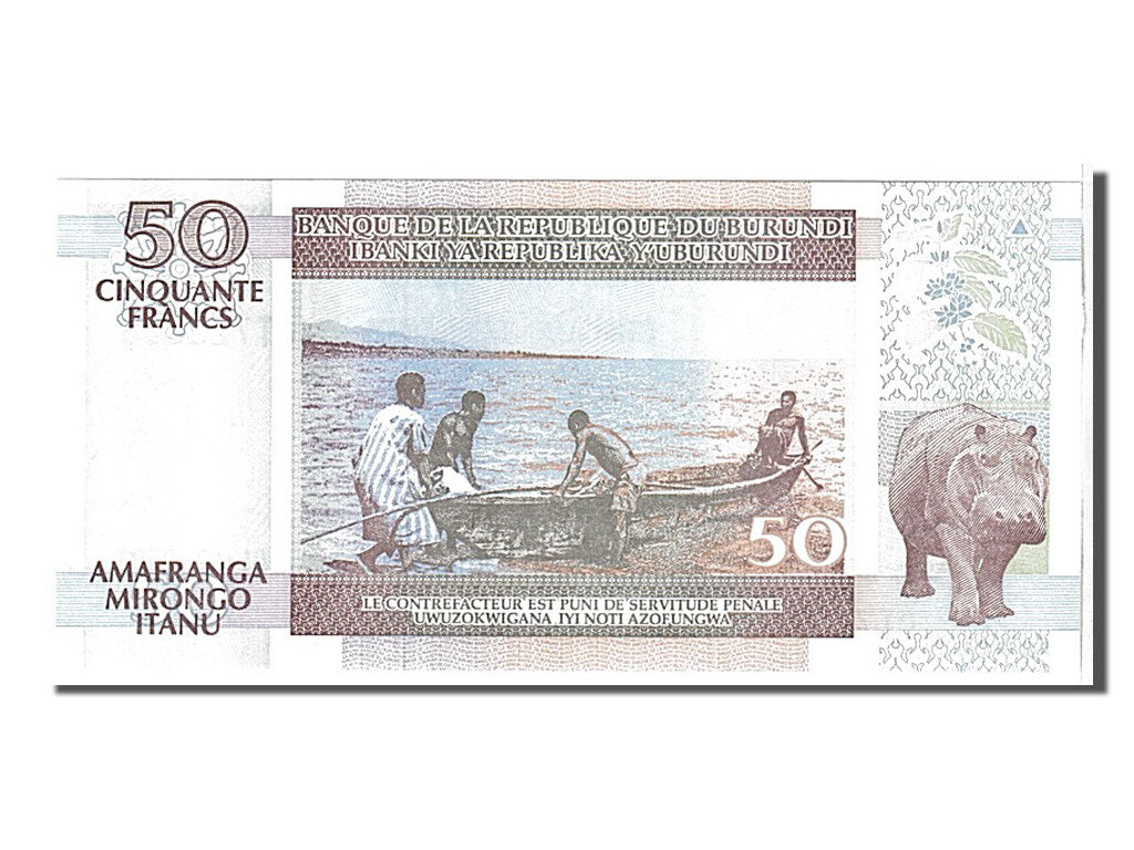 Biljet, Burundi, 50 Francs, 2003, KM:36d, NIEUW