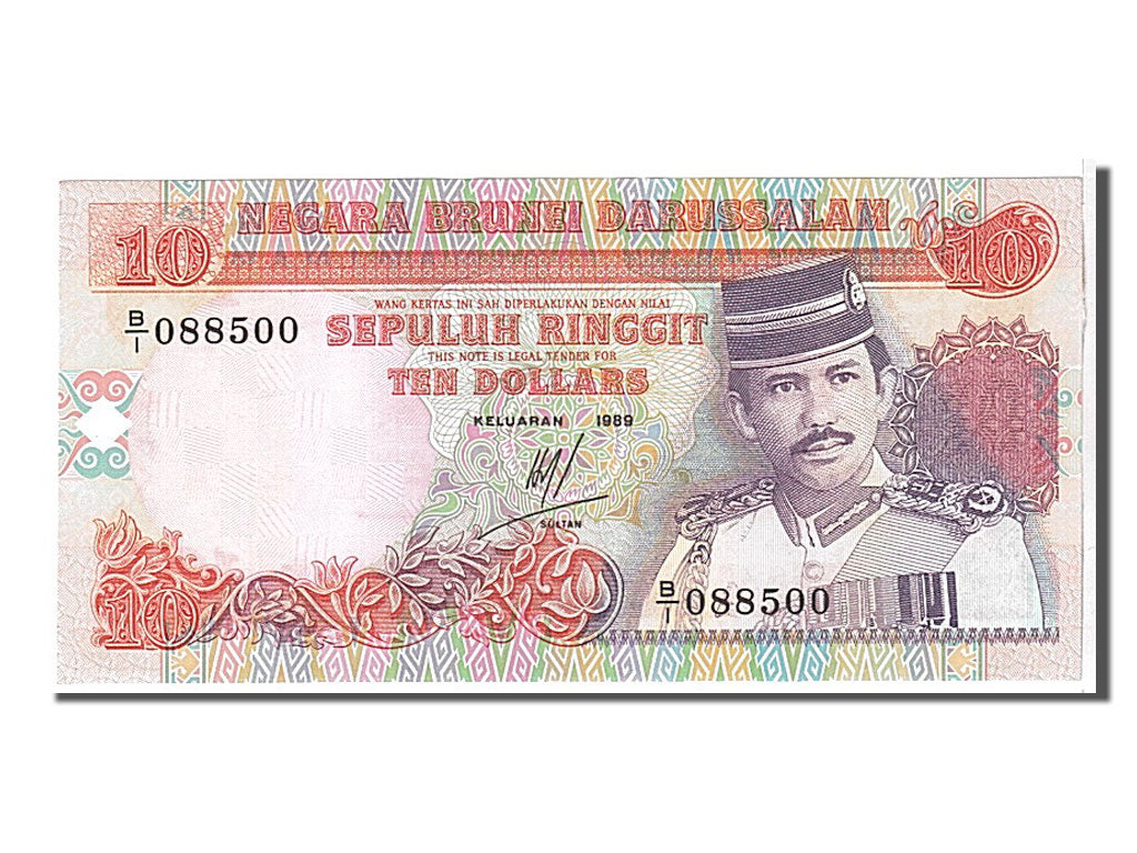 Brunei, 10 Ringgit, 1989, KM #15, UNC(65-70), 088500