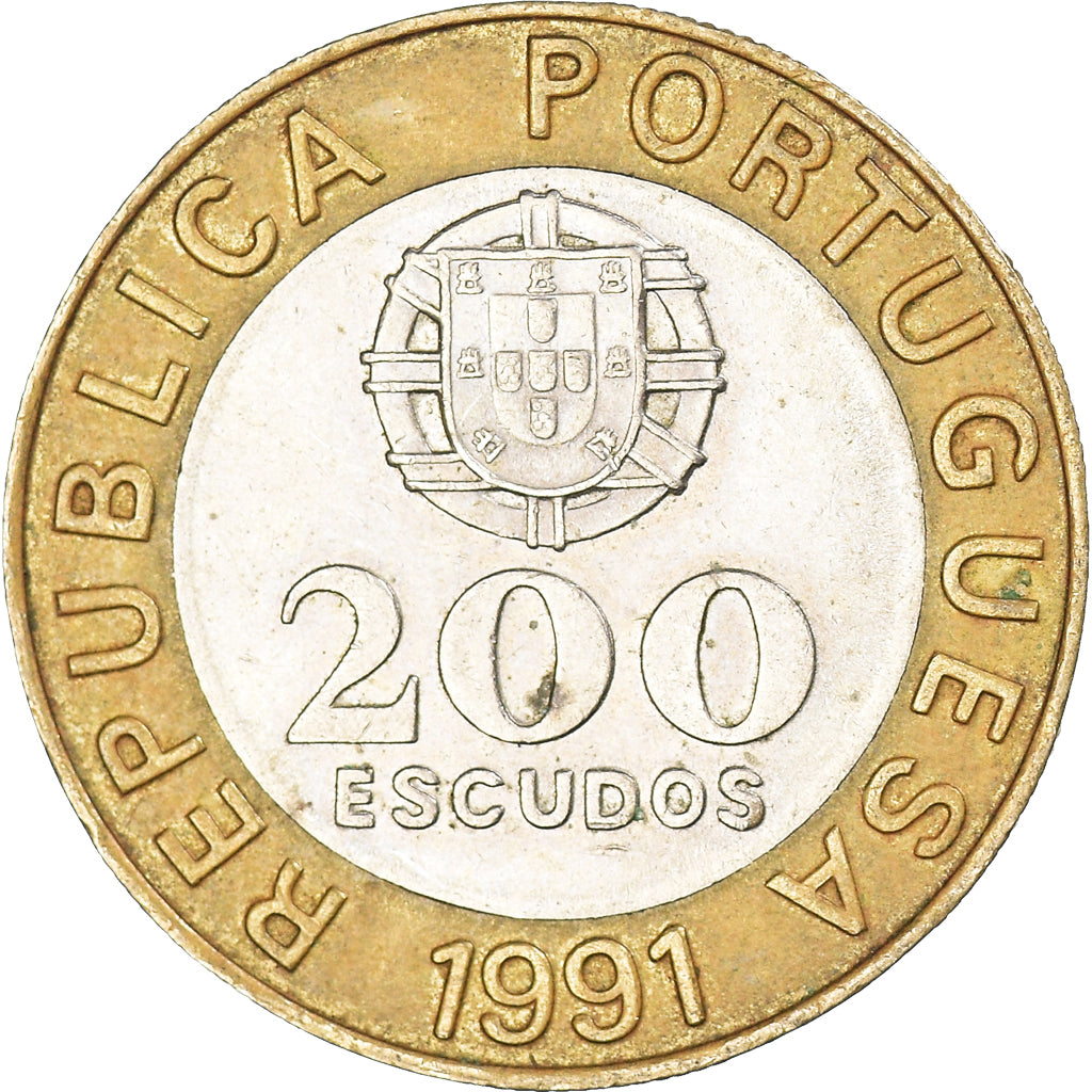 Münze, Portugal, 200 Escudos, 1991