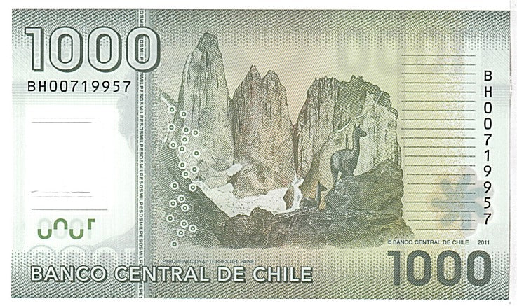 Billete, 1000 Pesos, 2011, Chile, UNC