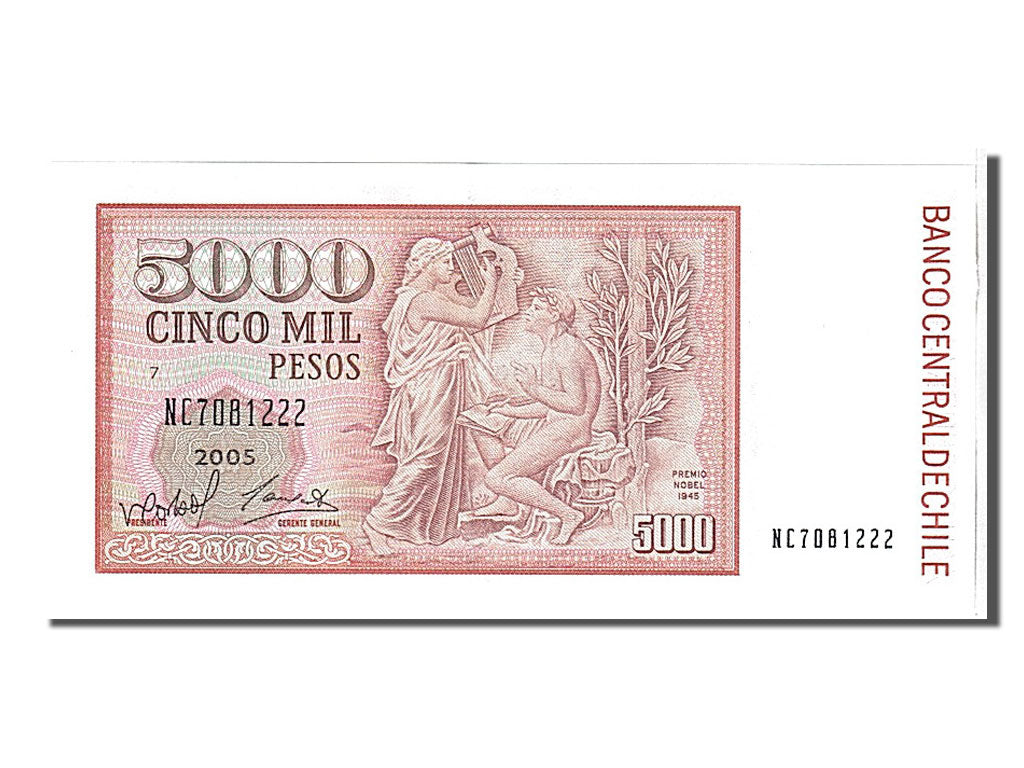 Billete, 5000 Pesos, 2005, Chile, KM:155e, UNC
