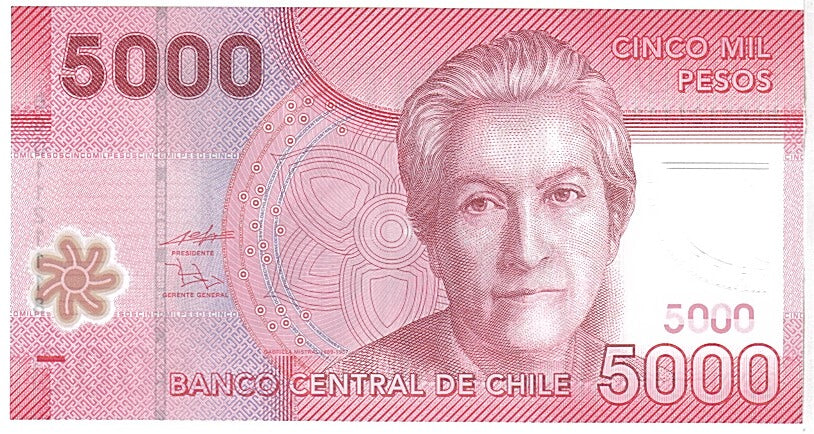 Billete, 5000 Pesos, 2011, Chile, UNC