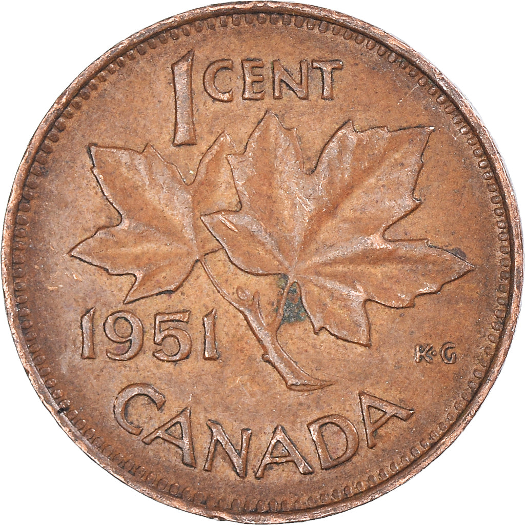 Coin, Canada, Cent, 1951