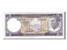 Biljet, Equatoriaal Guinea, 25 Ekuele, 1975, KM:9, NIEUW