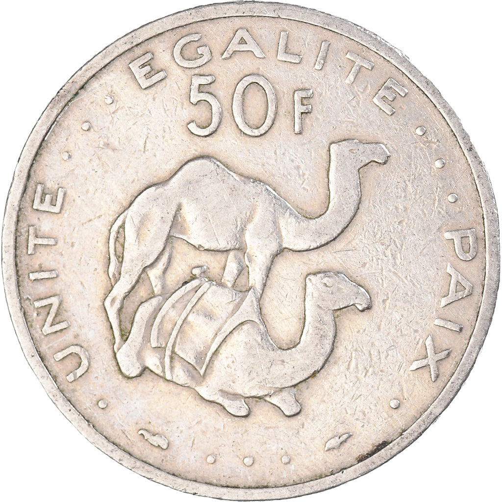 Moneta, Gibuti, 50 Francs, 1977