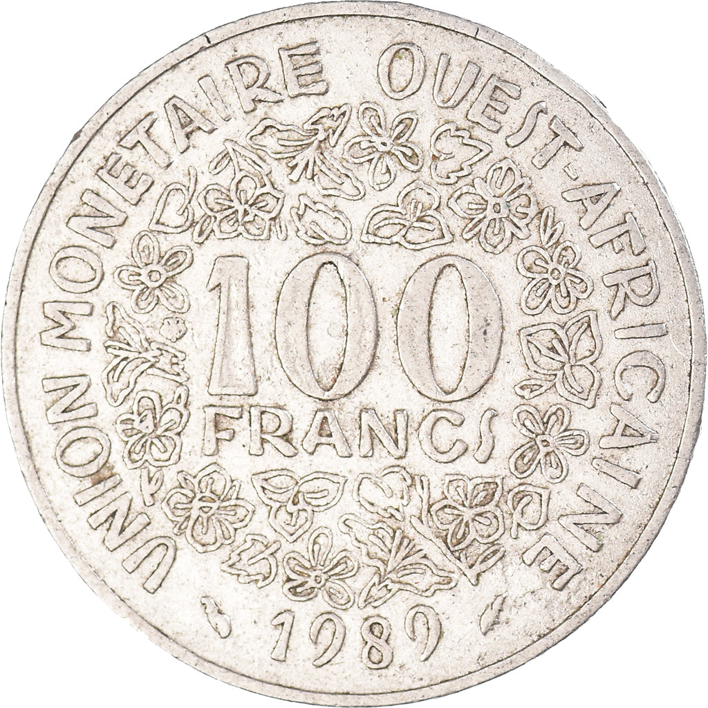 Moneda, Estados del África Occidental, 100 Francs, 1989
