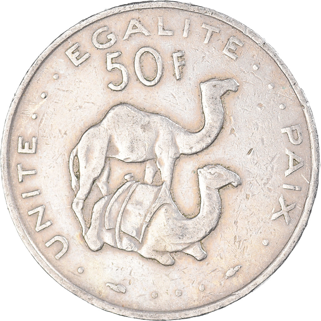 Coin, Djibouti, 50 Francs, 1989