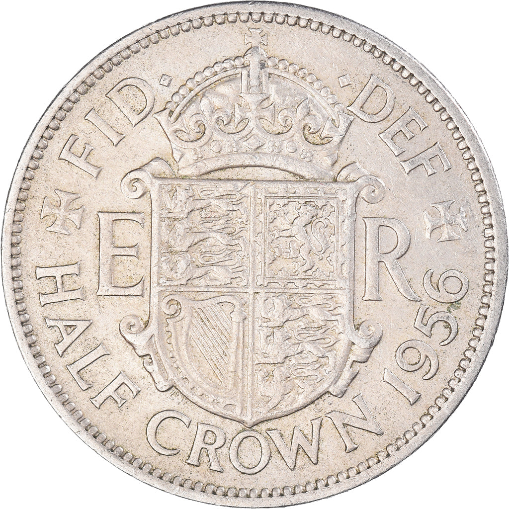Monnaie, Grande-Bretagne, 1/2 Crown, 1956