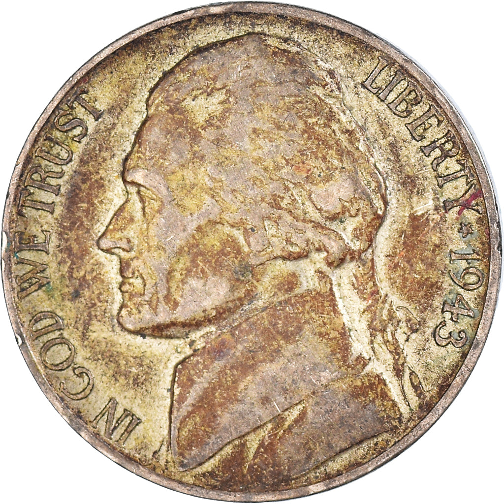 Moneda, Estados Unidos, 5 Cents, 1943