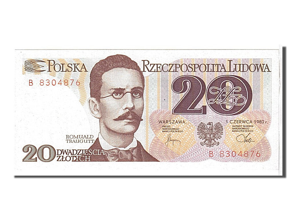 Billete, 20 Zlotych, 1982, Polonia, UNC