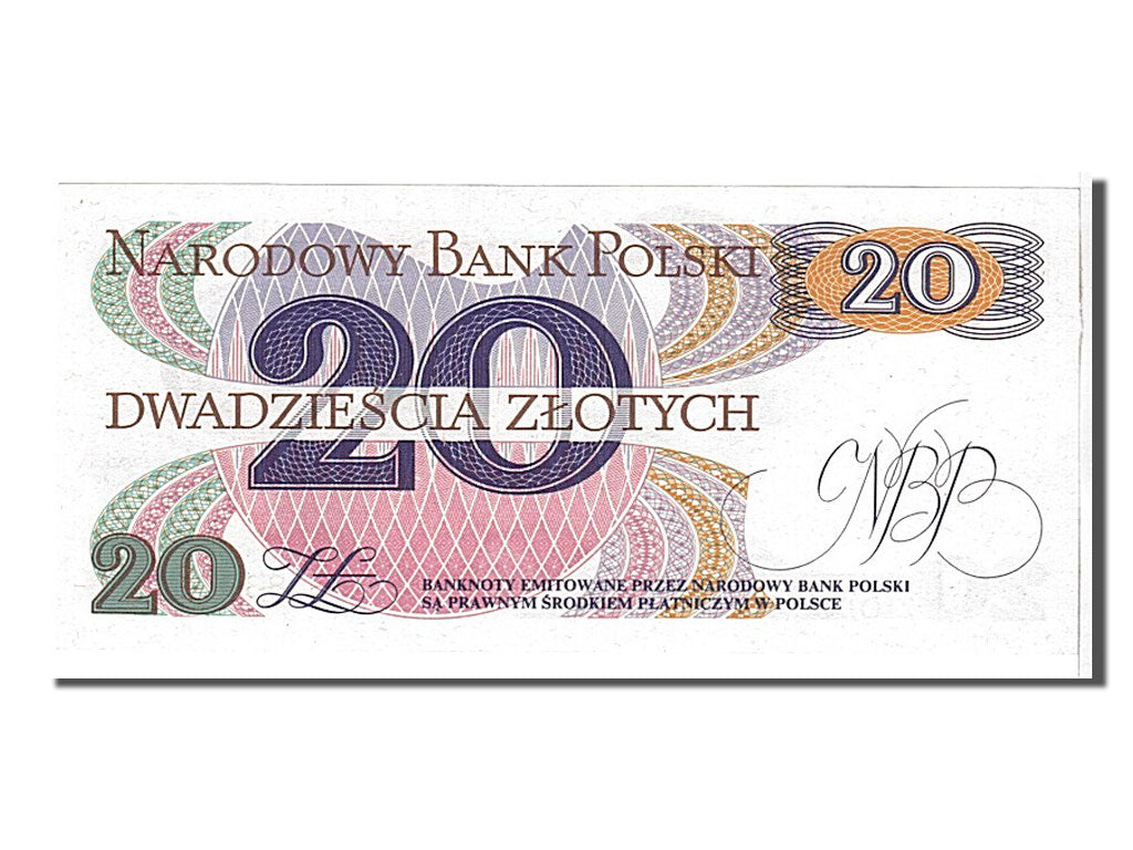 Billete, 20 Zlotych, 1982, Polonia, UNC