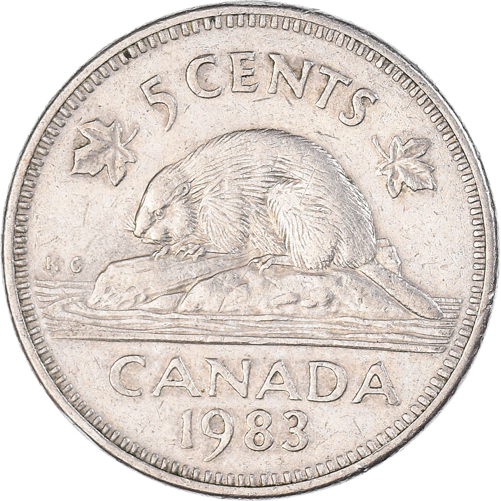 Coin, Canada, 5 Cents, 1983