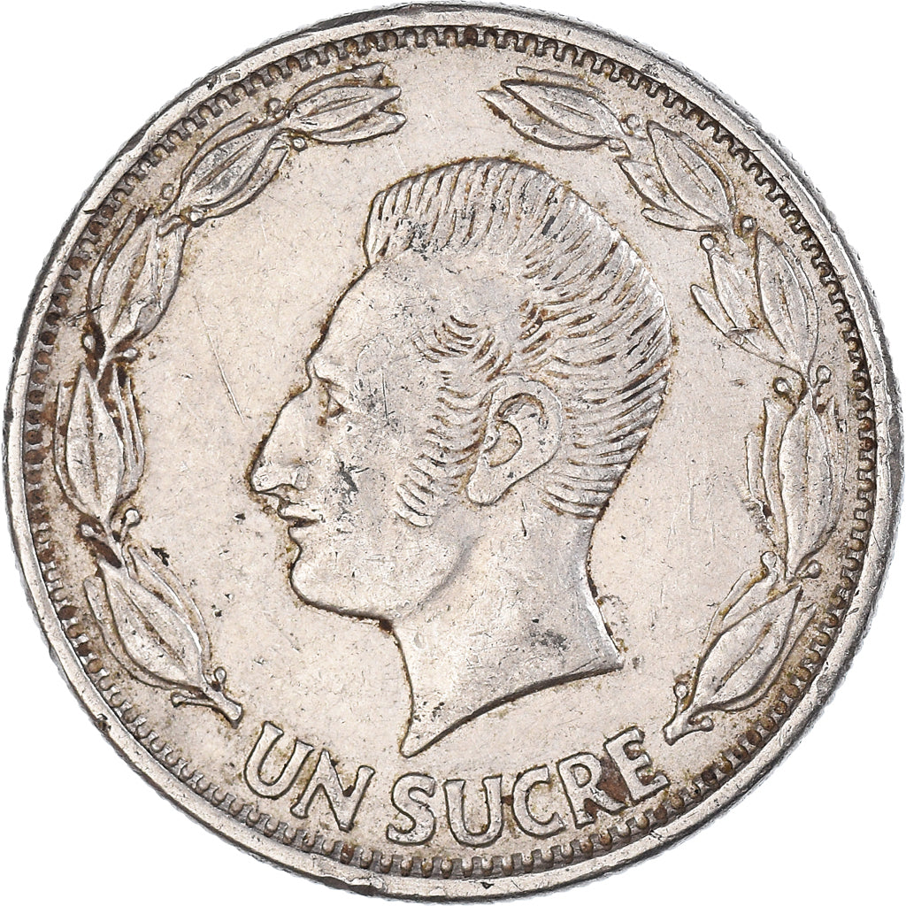 Coin, Ecuador, Sucre, Un, 1964
