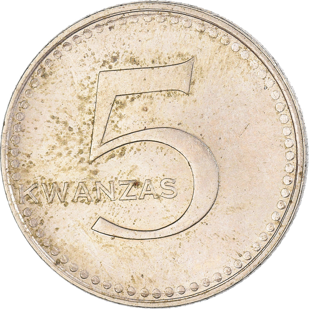 Monnaie, Angola, 5 Kwanzas, 1975