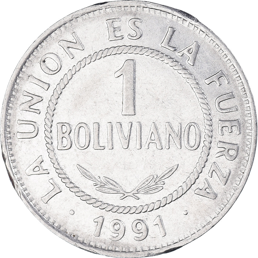 Moneda, Bolivia, Boliviano, 1991