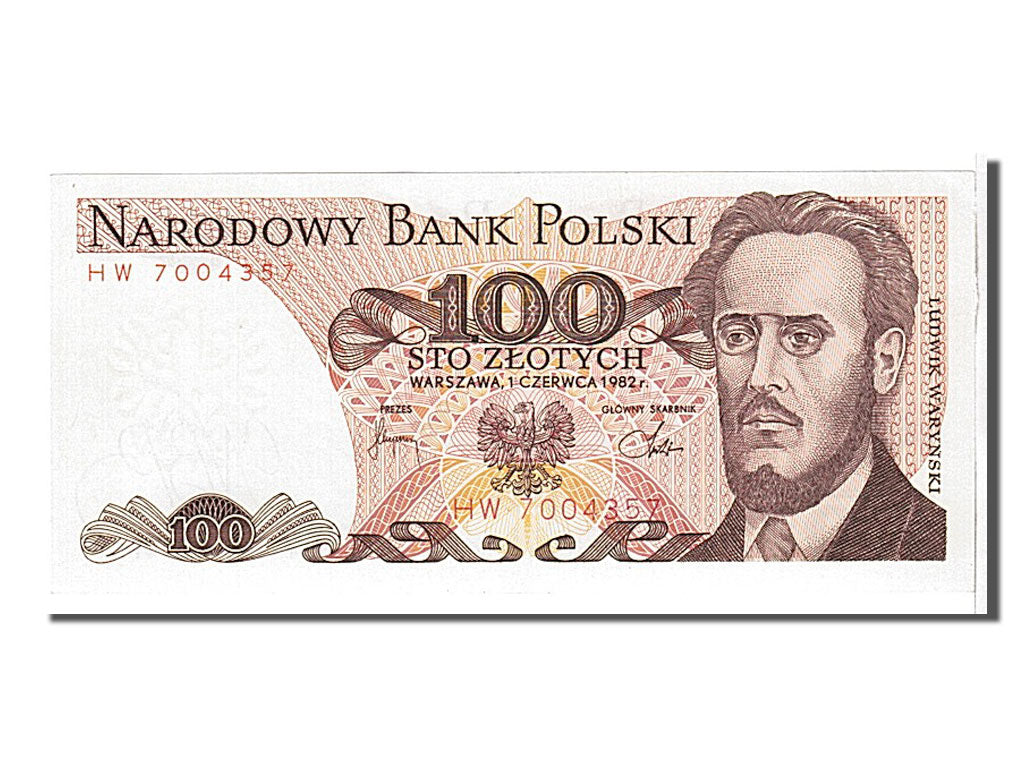 Poland, 100 Zlotych, 1982, KM #143d, UNC(65-70), HW7004357