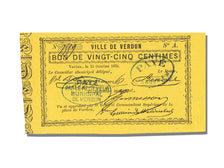 FRANCE, Verdun, 25 Centimes, 1870, 1870-10-15, UNC(65-70), Jérémie #55.07.A