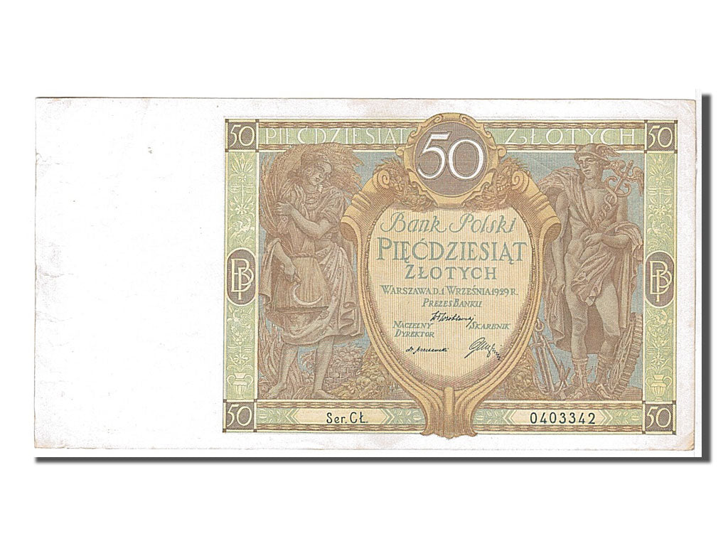 Geldschein, Polen, 50 Zlotych, 1929, KM:71, SS