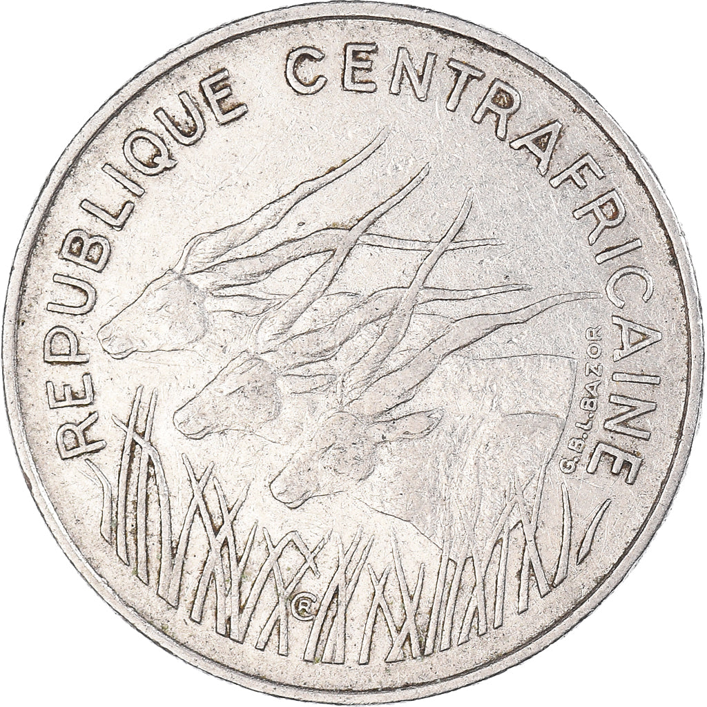 Coin, Central African Republic, 100 Francs, 1972