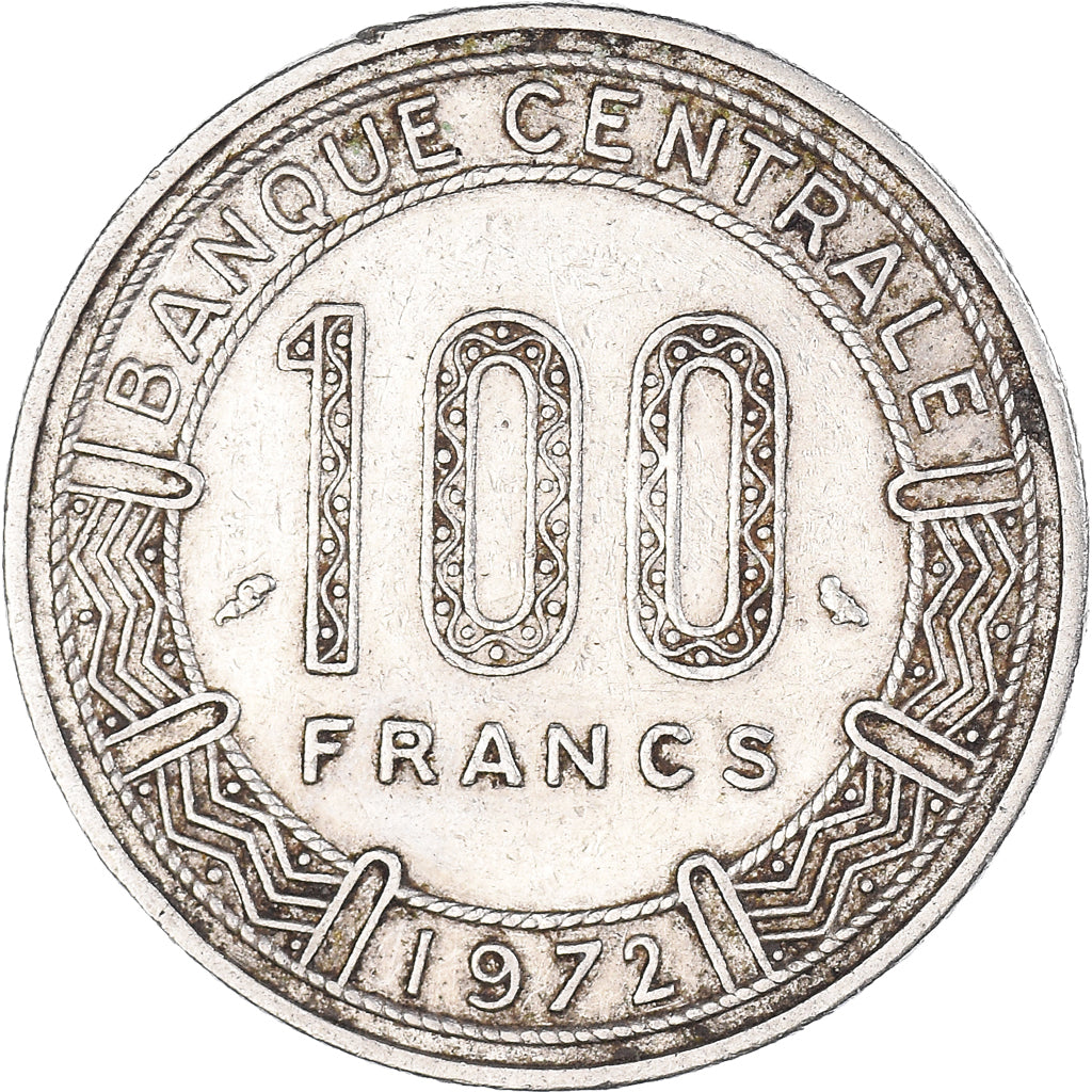 Coin, Central African Republic, 100 Francs, 1972