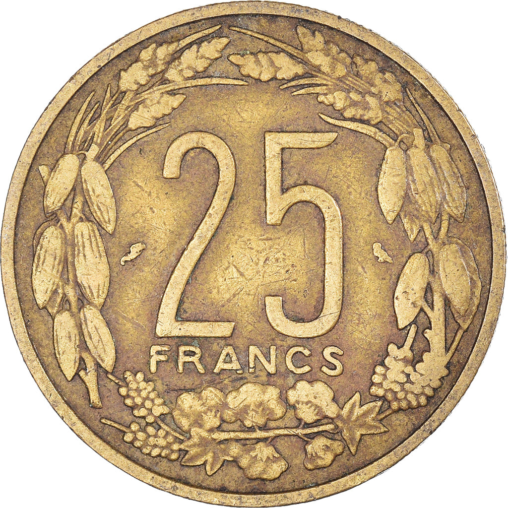Monnaie, Afrique Équatoriale, 25 Francs, 1962