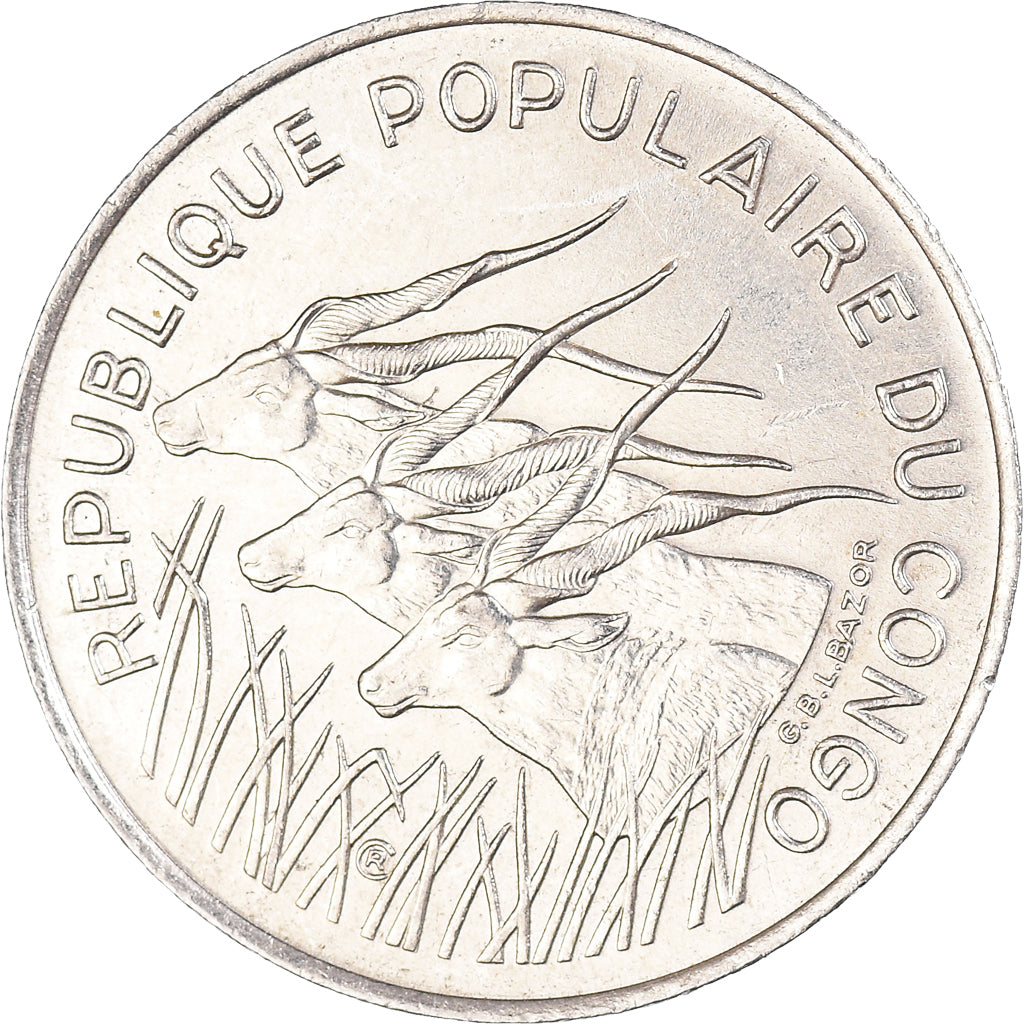 Münze, Congo Republic, 100 Francs, 1975