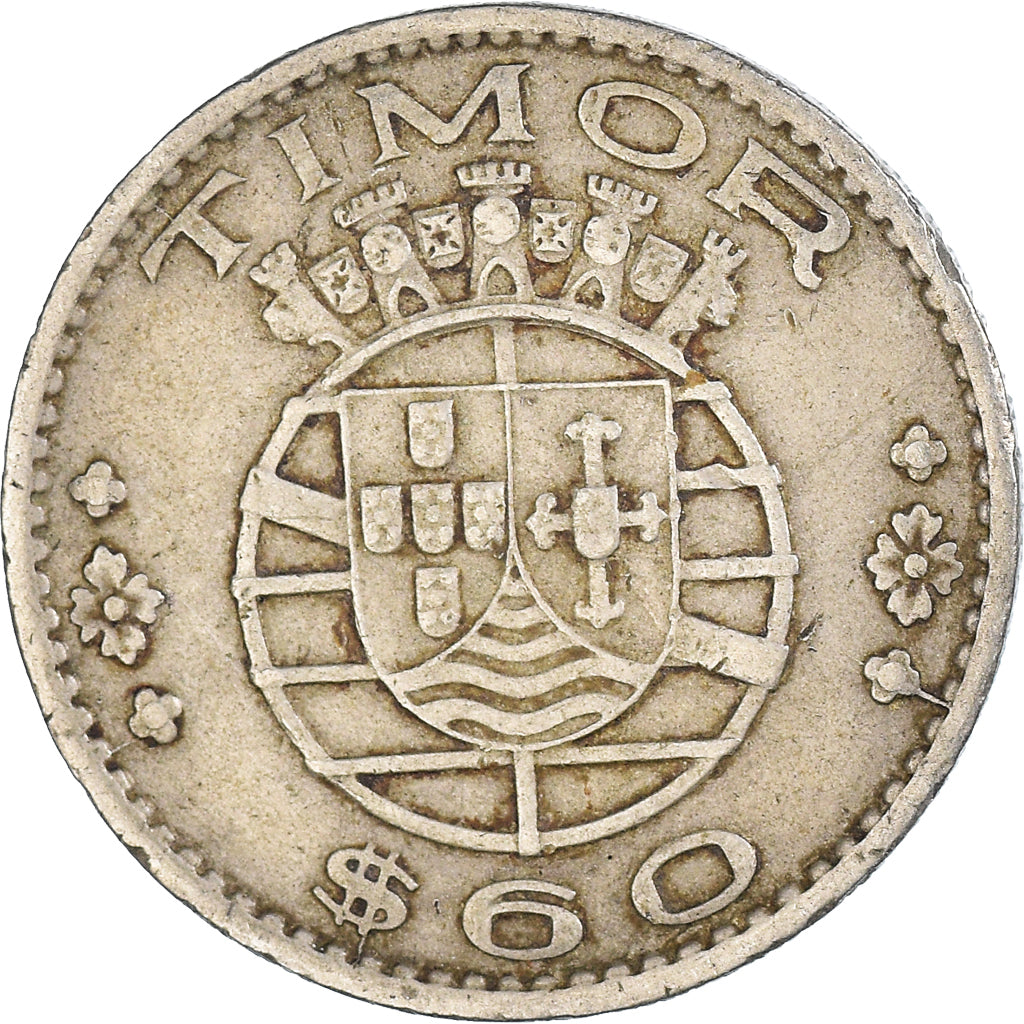 Münze, Timor, 60 Centavos, 1958