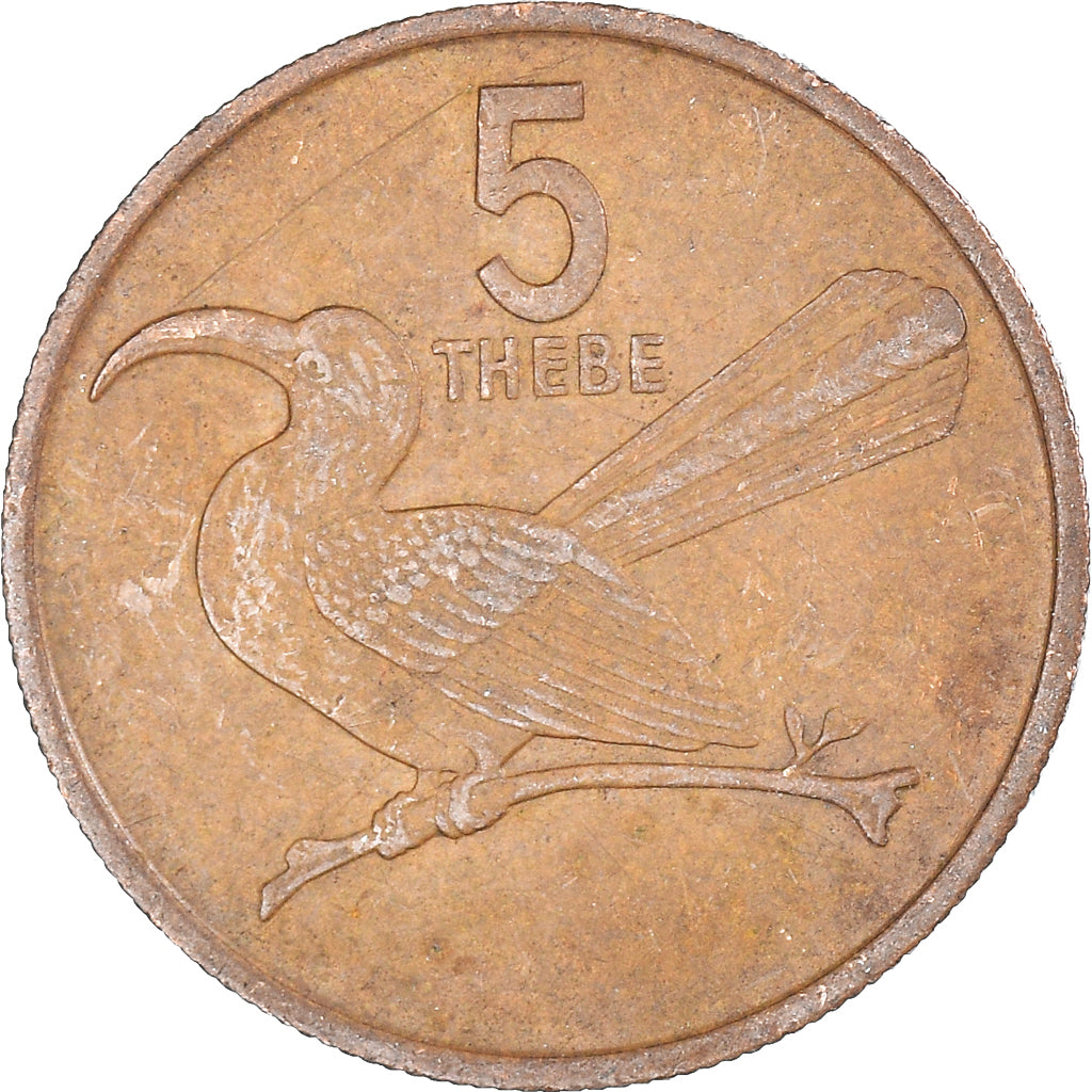 Monnaie, Botswana, 5 Thebe, 1977