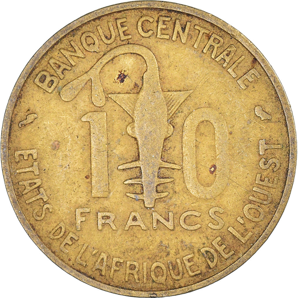 Moneda, Estados del África Occidental, 10 Francs, 1964