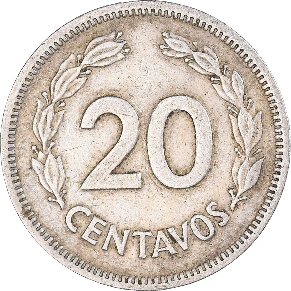 Moeda, Equador, 20 Centavos, 1974